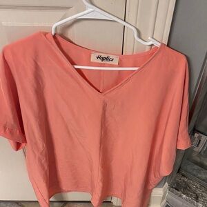 Haptics Coral V-Neck Short Sleeve Women's Tee